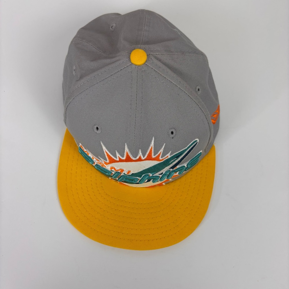Miami Dolphins Ball Cap New Era NFL 9FIFTY Football Adjustable 3D Logo Hat Gray - Picture 4 of 11